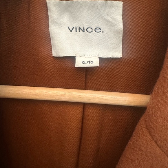 Vince Double-Breasted Rust Coat - Picture 3 of 6